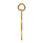 14K gold cut-out dove pendant, angled view