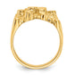 Gold nugget ring, angled view