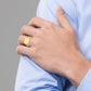 14K Yellow Gold Cut-Out Square Mens Rectangle Signet Ring CH163 - size reference