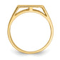 14K Yellow Gold Cut-Out Square Mens Rectangle Signet Ring CH163 - side view