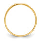 Gold Floral Oval Signet Ring 7.0 x 8.0 mm CH202 - alternate view