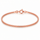 Rose Gold Plated Sterling Silver Box Bracelet