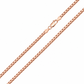 Rose Gold Plated Sterling Silver Box Chain