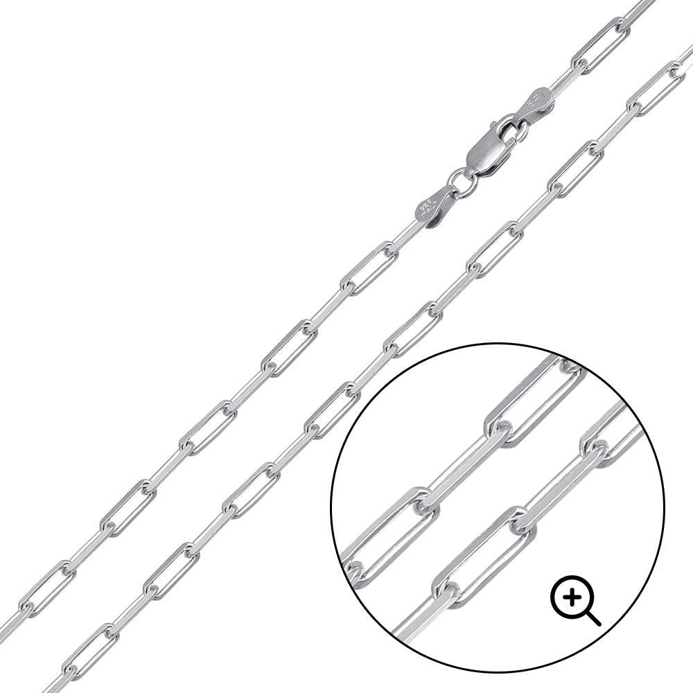 925 Sterling Silver Paper Clip Chain – view 1