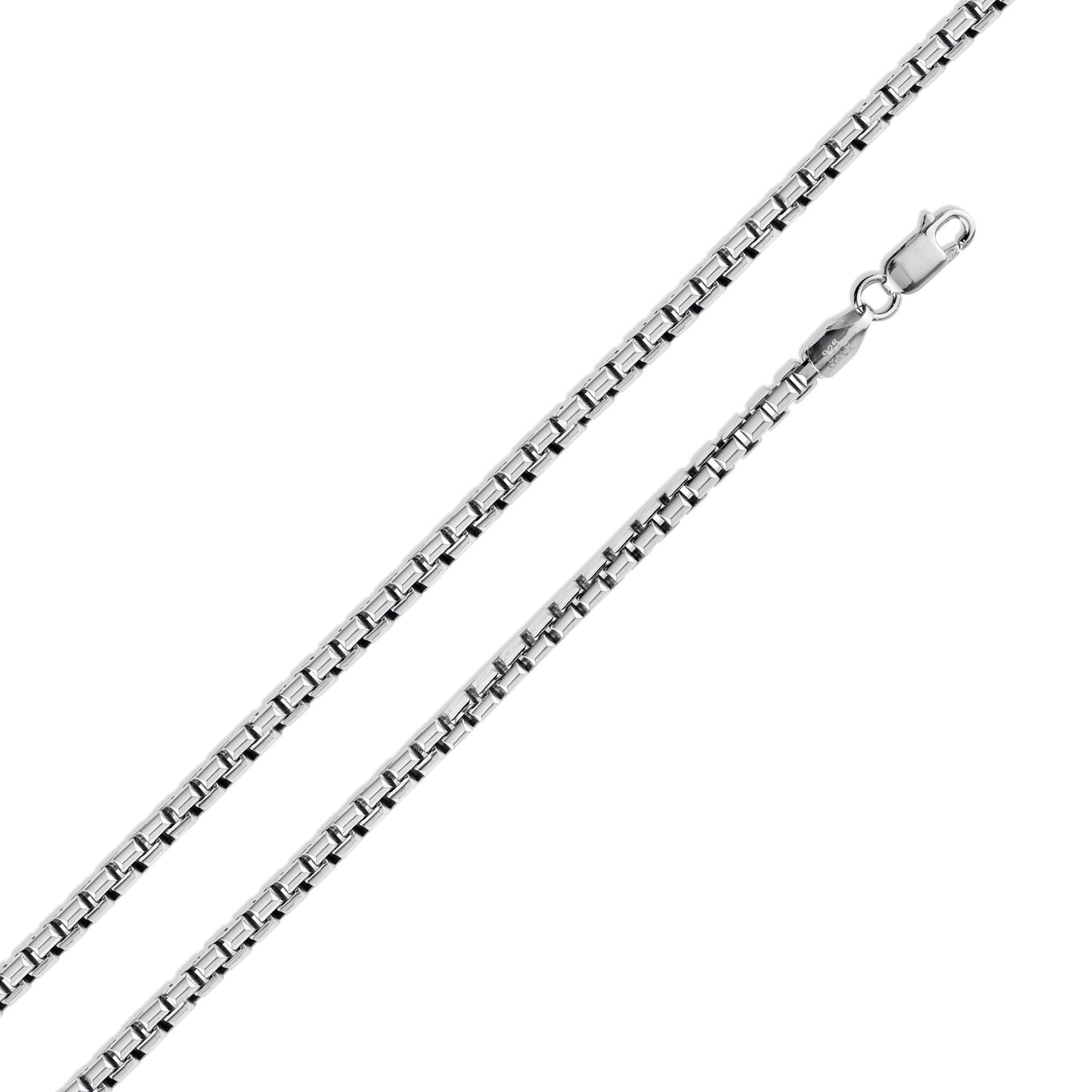 925 Sterling Silver Round Box Chain – view 3