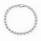 14K White Gold Diamond-Cut Moon Cut Bracelet