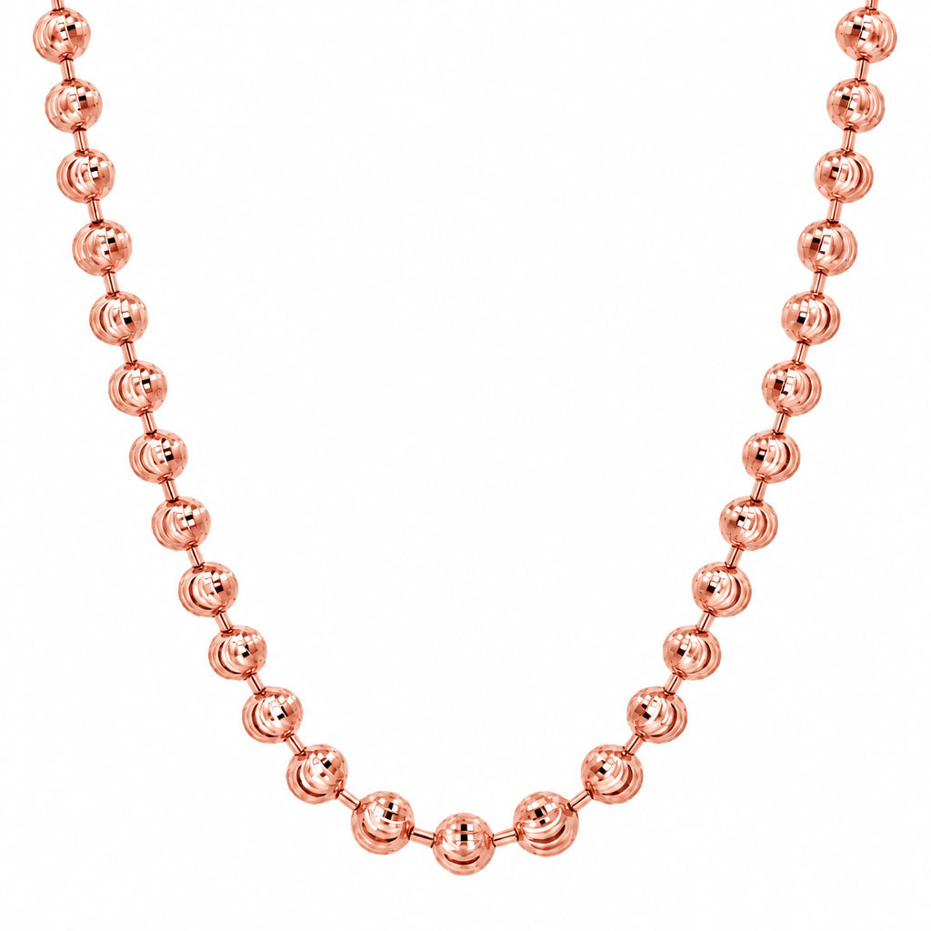14K Rose Gold Diamond-Cut Moon Cut Chain