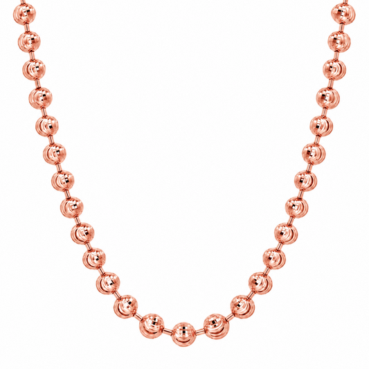 14K Rose Gold Diamond-Cut Moon Cut Chain
