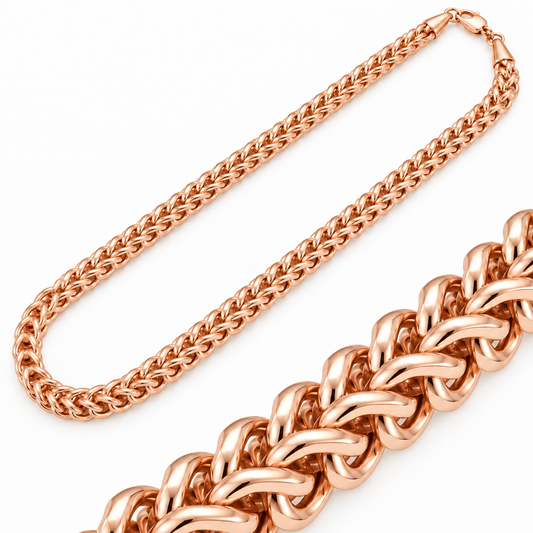 Rose gold Franco chain