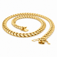 Mens Chain - Solid Miami Cuban Link 10K Gold