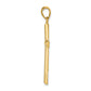 14K Yellow Gold Cross Pendant - angle view