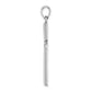 14K White Gold Cross Pendant - angle view