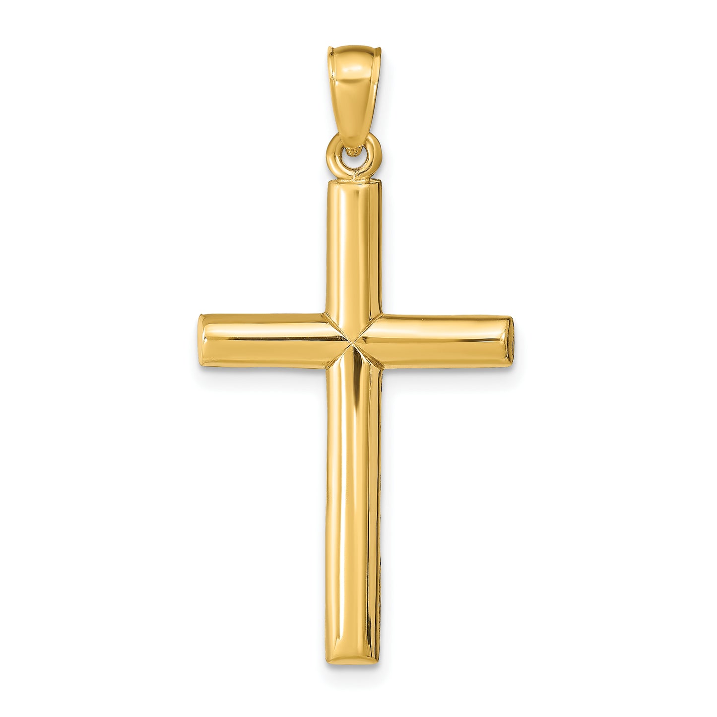 14K Yellow Gold Polished Cross Pendant - main view
