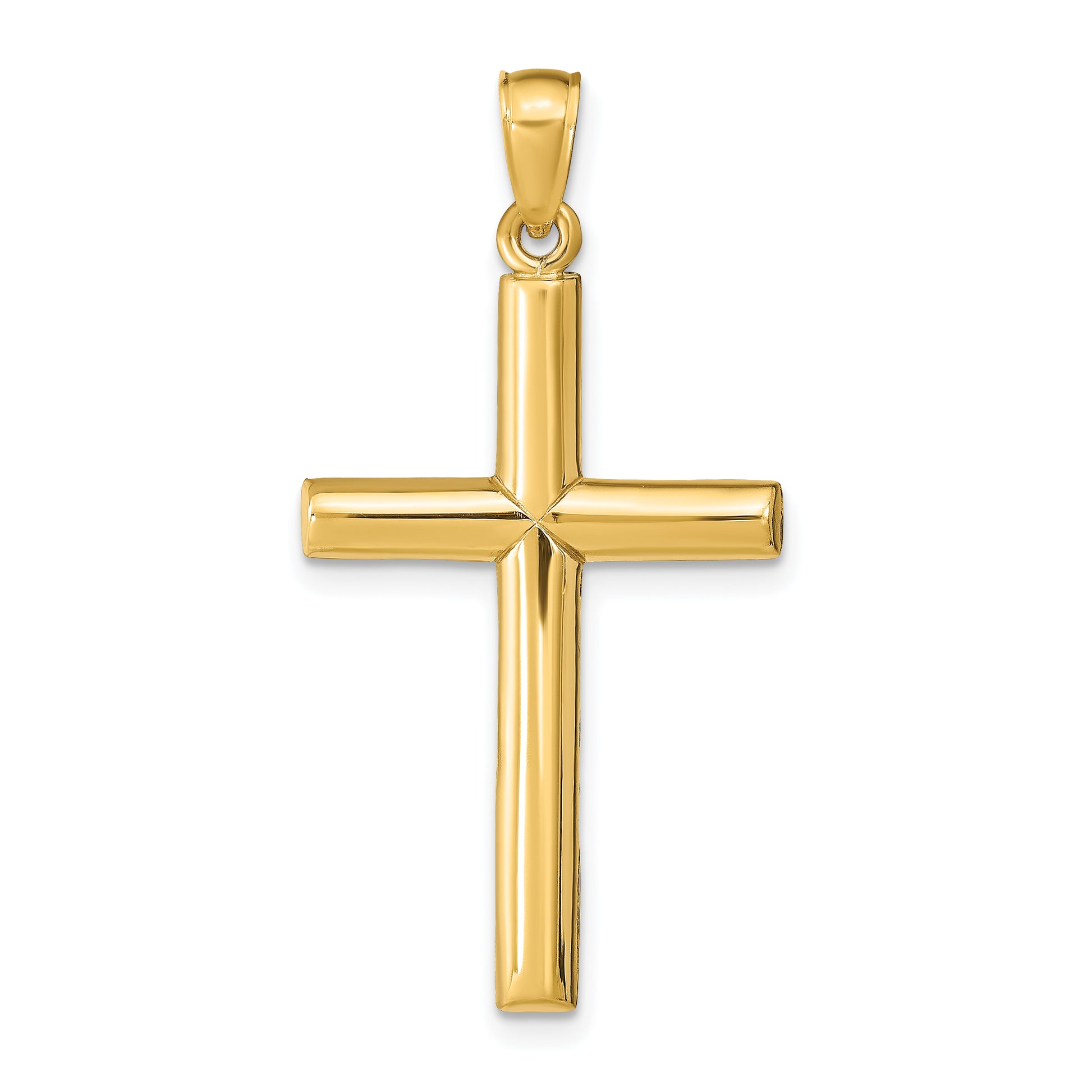 14K Yellow Gold Polished Cross Pendant - main view