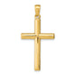 14K Yellow Gold Polished Cross Pendant - main view