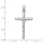 14K White Gold Crucifix Pendant Size Chart – 39mm x 20mm