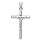 14K White Gold Crucifix Pendant – Front View