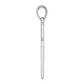 14K White Gold Cross Pendant - angle view