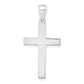 14K White Gold Cross Pendant - front view