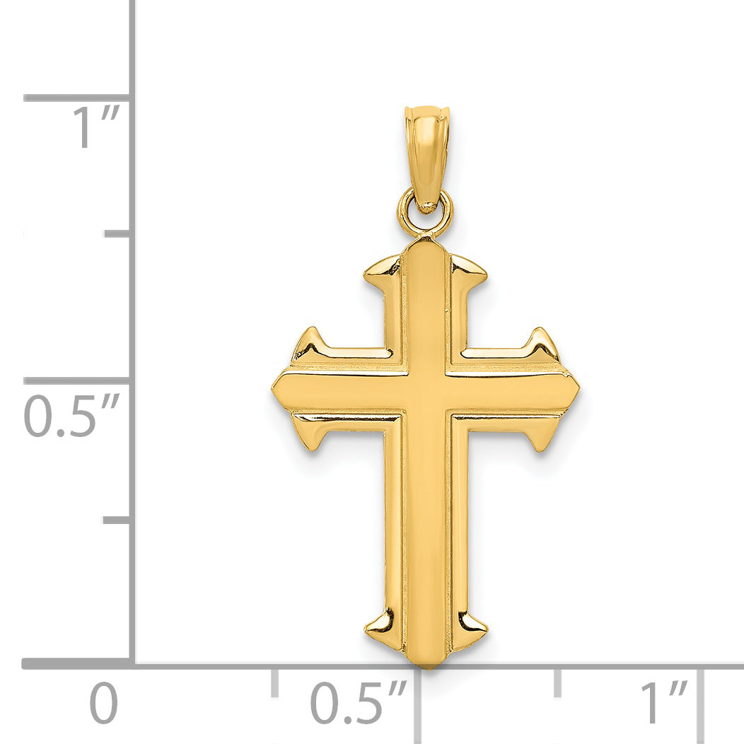 14K gold Passion cross pendant dimensions - D3521