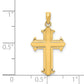 14K gold Passion cross pendant dimensions - D3521