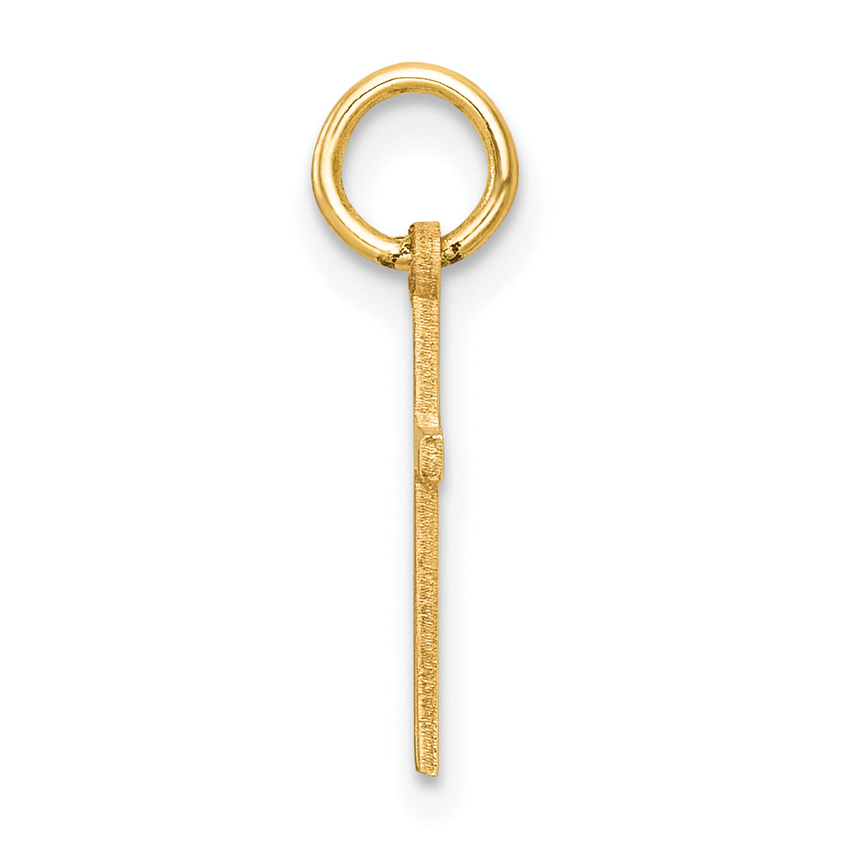 14K gold slim cross charm alternate view - D5868