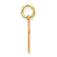 14K gold slim cross charm alternate view - D5868