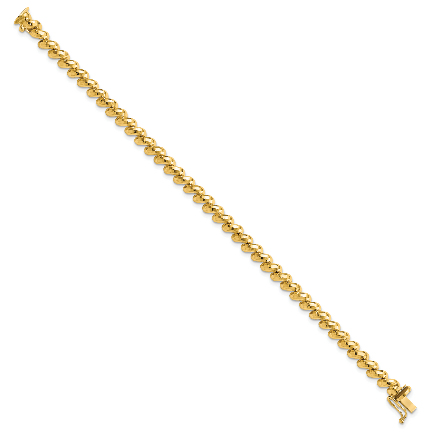 Yellow gold San Marco bracelet, 5 mm, alternate view