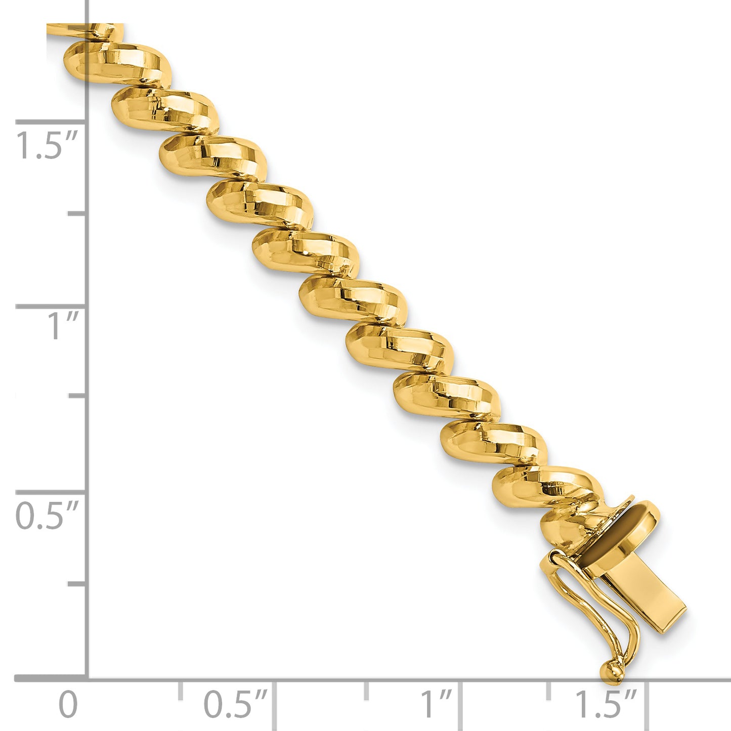Yellow gold San Marco bracelet, 5 mm, additional view