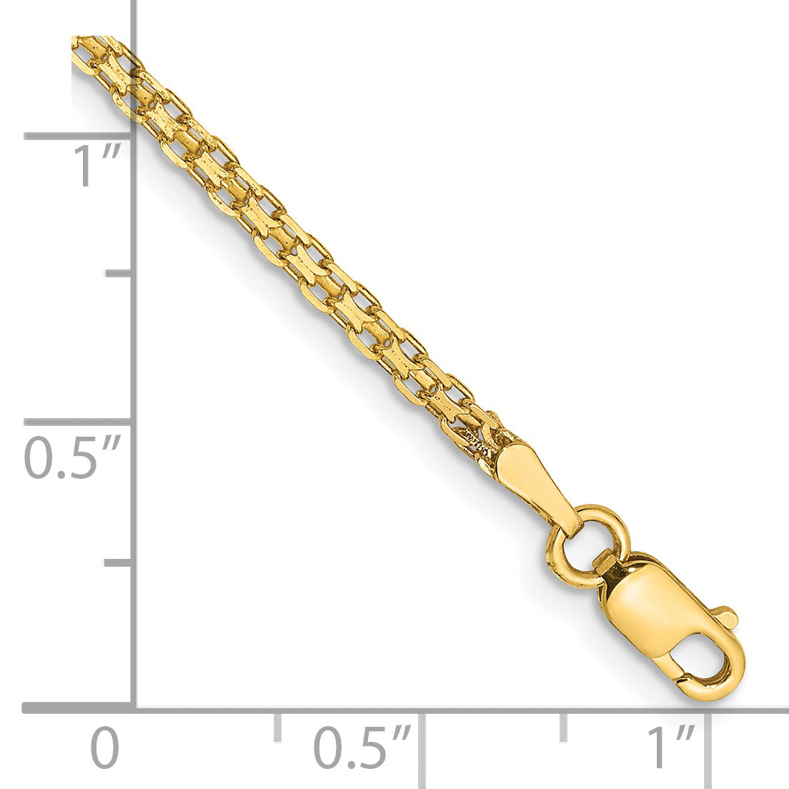 Gold Bismark bracelet, 1.8 mm, additional view