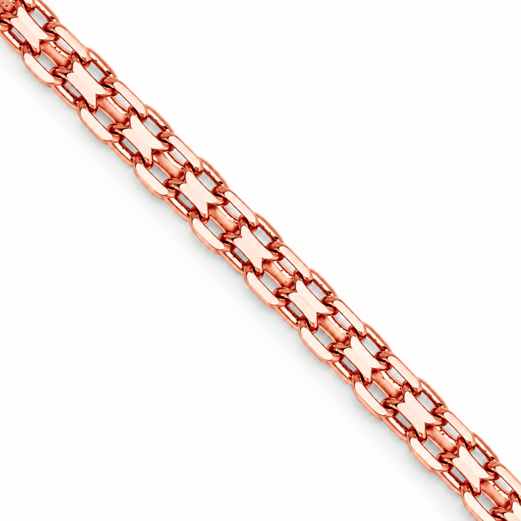 14K Rose Gold Bismark Chain