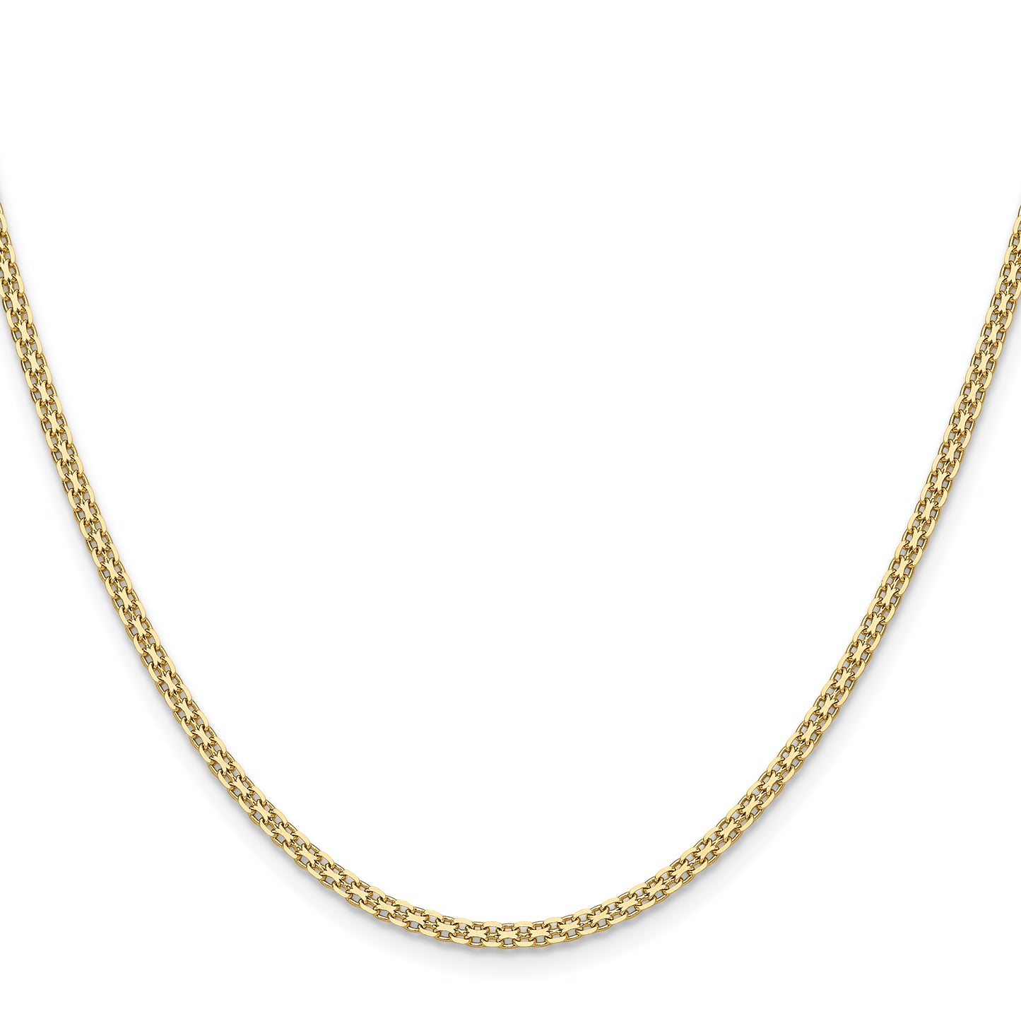 Gold Bismark chain, 2.2 mm, alternate view