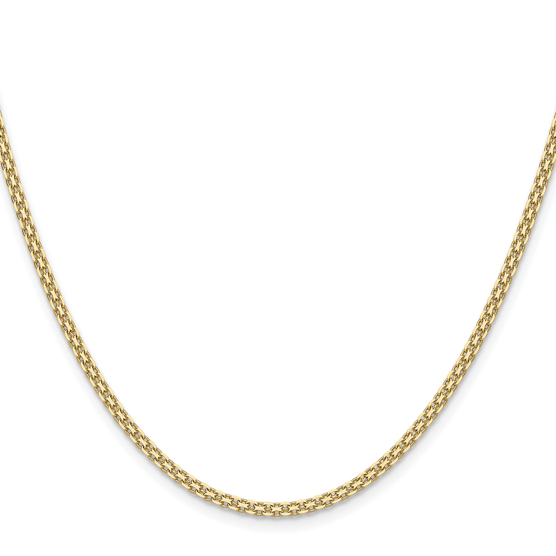 Gold Bismark chain, 2.2 mm, alternate view