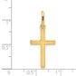 14K Yellow Gold Latin Cross Pendant Size Chart – 30mm x 13mm