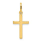14K Yellow Gold Polished Latin Cross Pendant – Front View