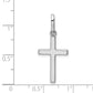 14K White Gold Latin Cross Pendant Size Chart – 30mm x 13mm