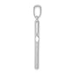 14K White Gold Reversible Latin Cross Pendant - angle view