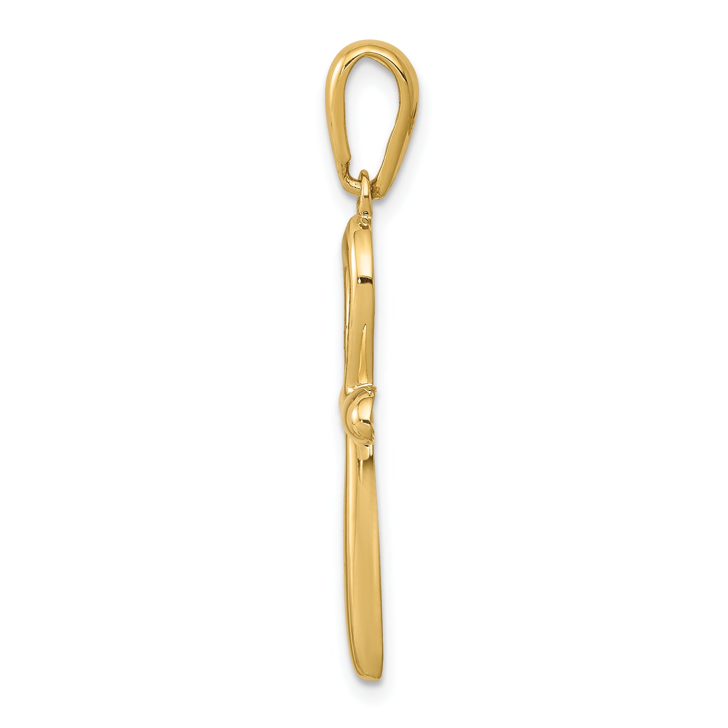 14K gold ankh cross pendant alternate view - K2277