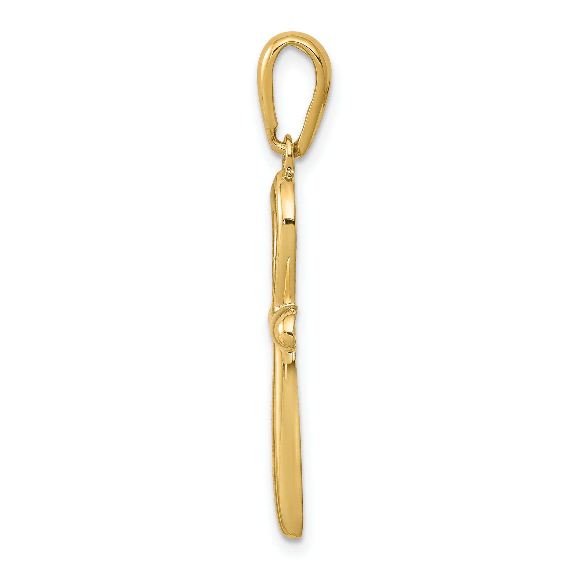 14K gold ankh cross pendant alternate view - K2277