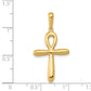 14K gold ankh cross pendant dimensions - K2277