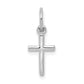 10K white gold small cross charm - 10K2280W