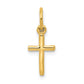 14K yellow gold reversible small cross charm - K2280