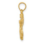 14K Yellow Gold Mariner Crucifix Pendant - angle view