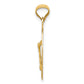 14K Yellow Gold Oval Corpus Pendant - angle view