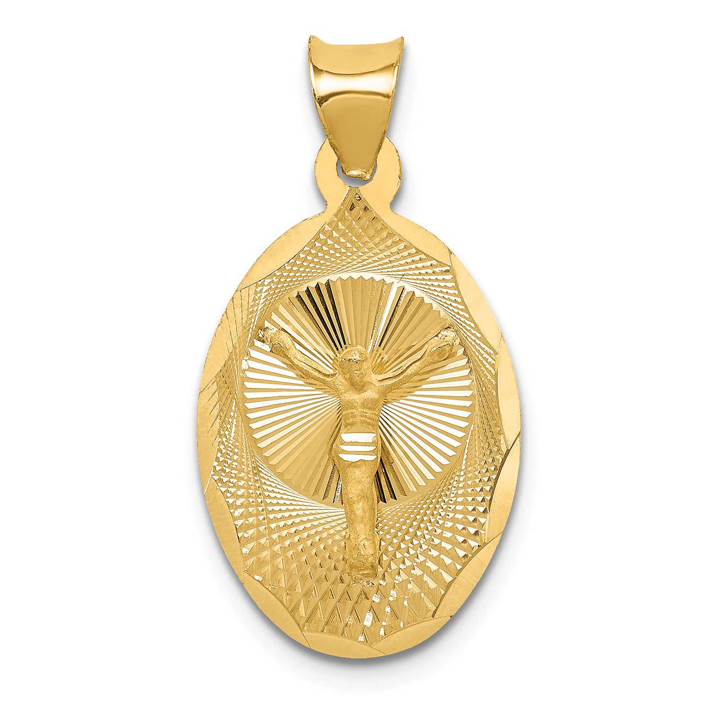 14K Yellow Gold Oval Corpus Pendant medium - main view
