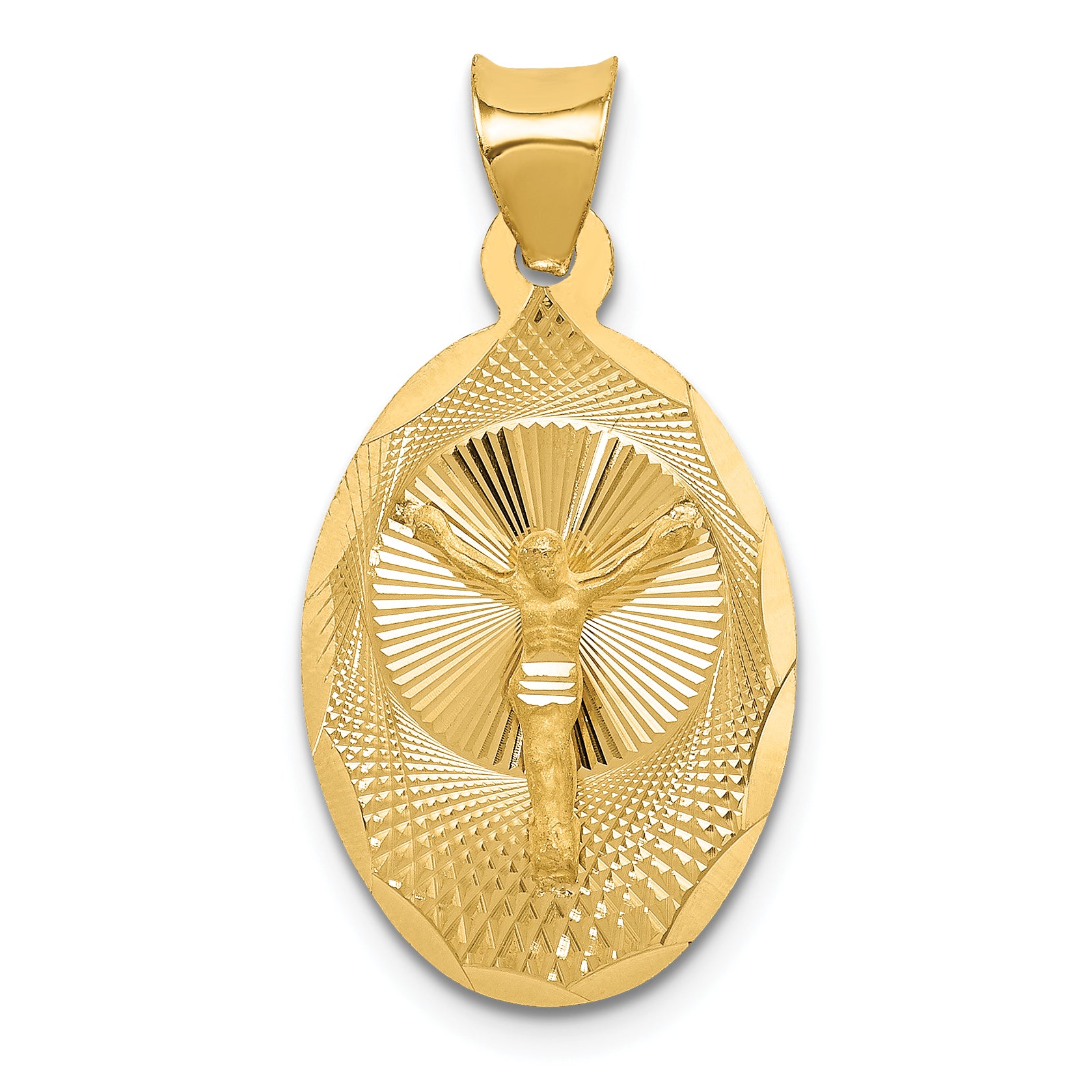 14K Yellow Gold Oval Corpus Pendant medium - main view