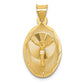 14K Yellow Gold Oval Corpus Pendant medium - main view