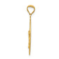 14K Yellow Gold Oval Corpus Pendant large - angle view