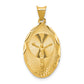 14K Yellow Gold Oval Corpus Pendant large - main view