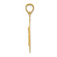 14K Yellow and Rhodium Oval Corpus Pendant large - angle view
